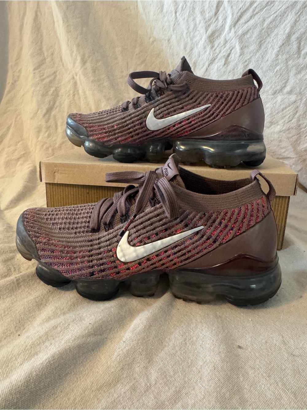 Nike Flyknit VaporMax Plum Eclipse Running Shoes AJ6910-200 Women’s 7 sneakers